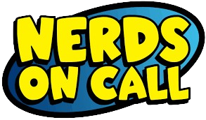 The logo of Nerds on call
