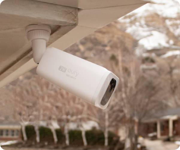 Image of Cove's Eufy outdoor camera attached to a home.