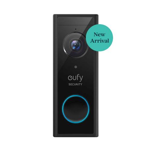 Eufy doorbell camera with a "new arrival" label.