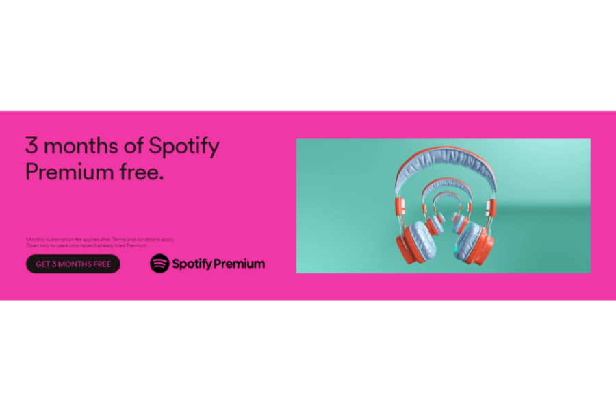 Google banner ad from Spotify targeting free users