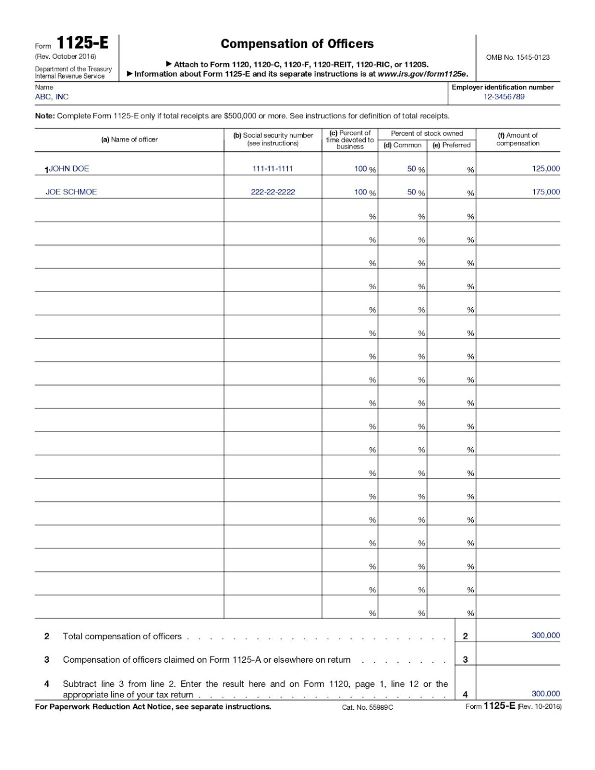 What Is Form 1125-E? (+Example)