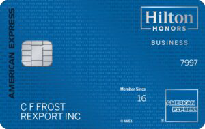 The Hilton Honors American Express Business Card Sample