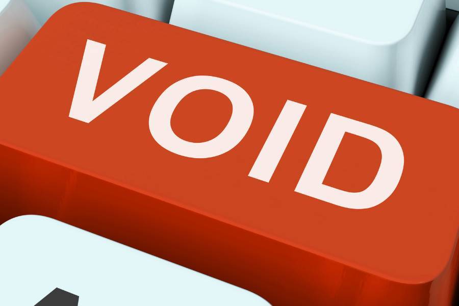 The word Void written in a keyboard key