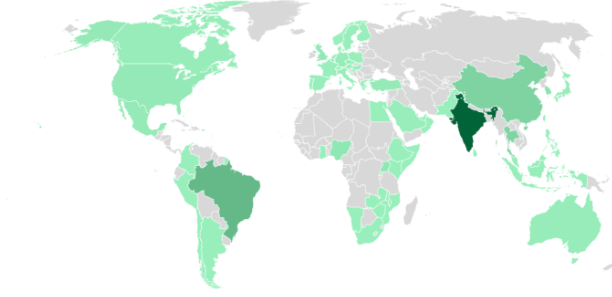 Map of countries with real-time payment adoption