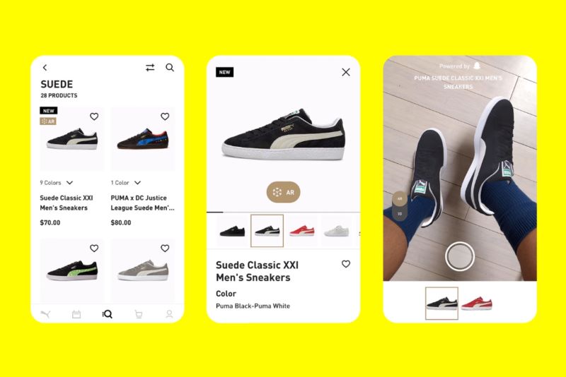 snapchat dress up section suede shoes sneakers for men, try using AR tech Lenses.