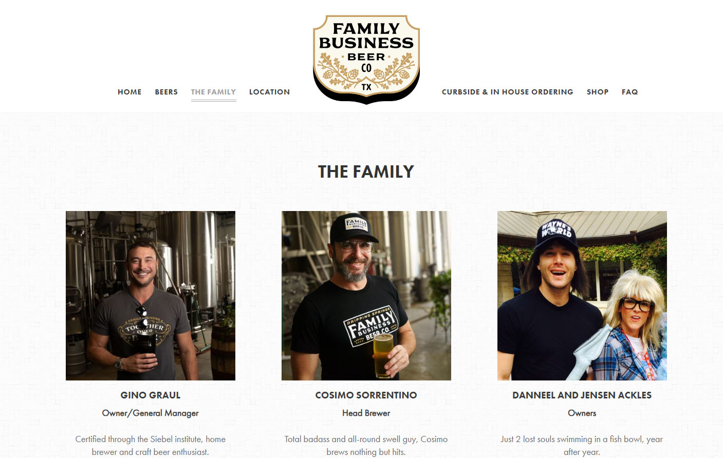 The owners of Family Business Beer Company.
