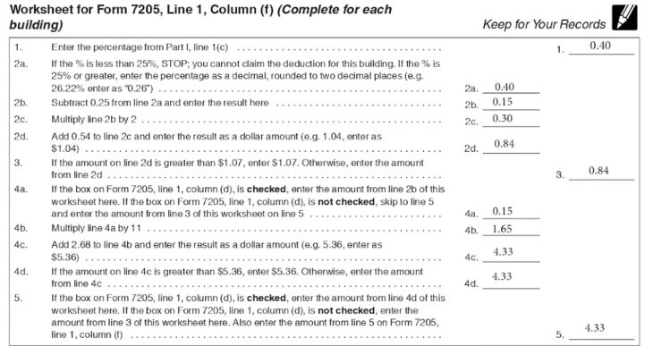 What Is Form 7205 (+ Example)