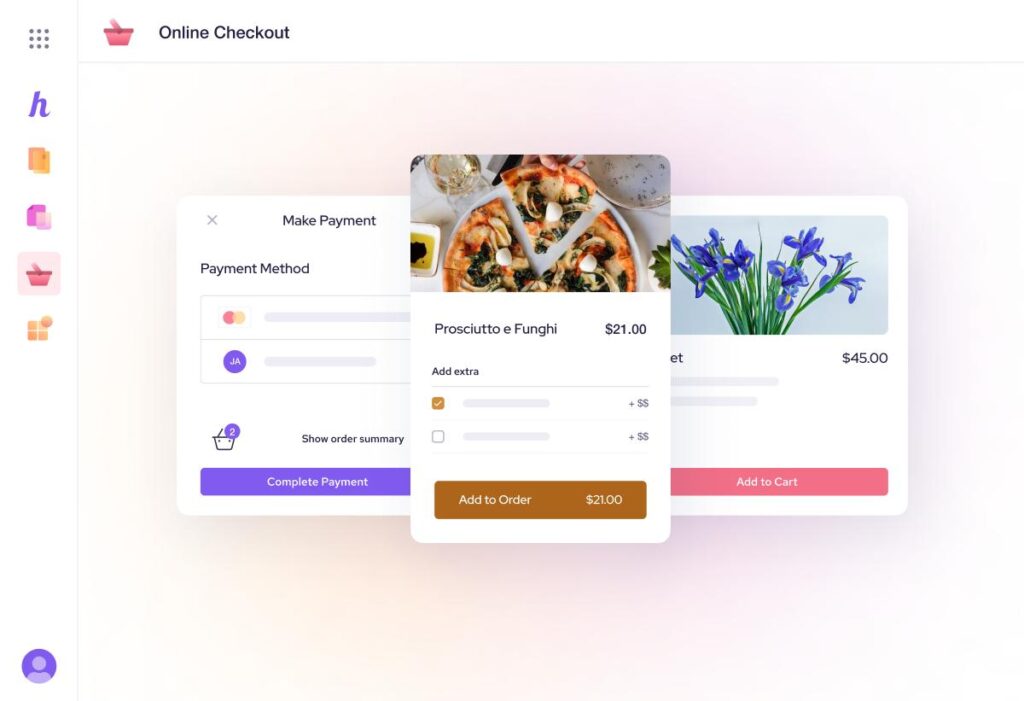 Helcim's shopping card and mobile app.