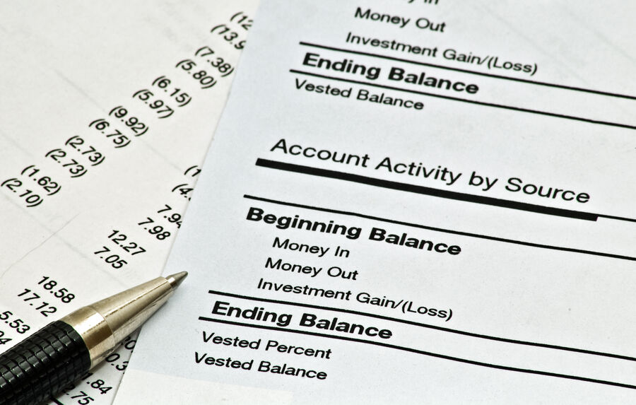 A financial document showing account activity by source.