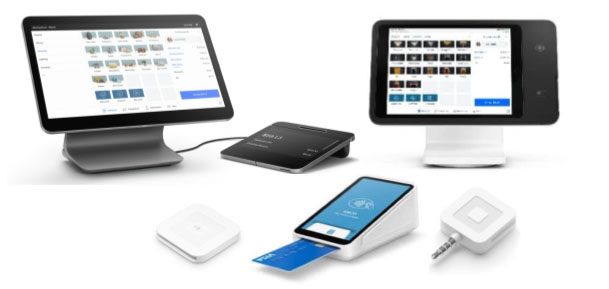 Square range of POS and card terminals.
