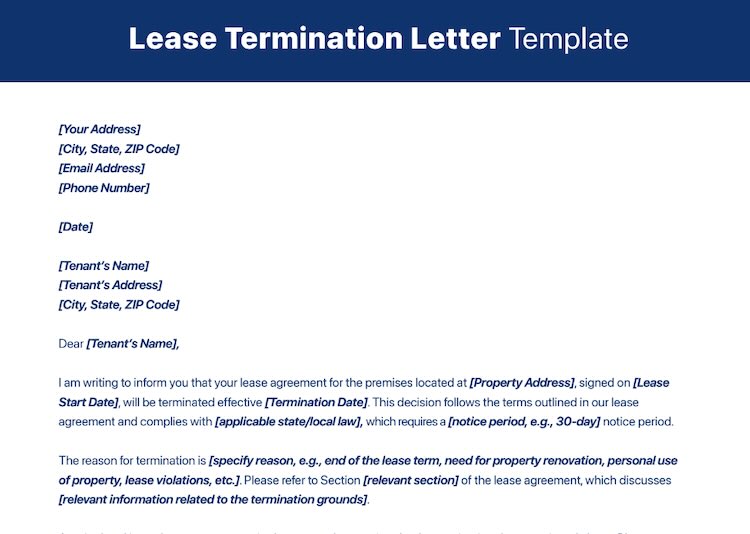 Lease termination letter.