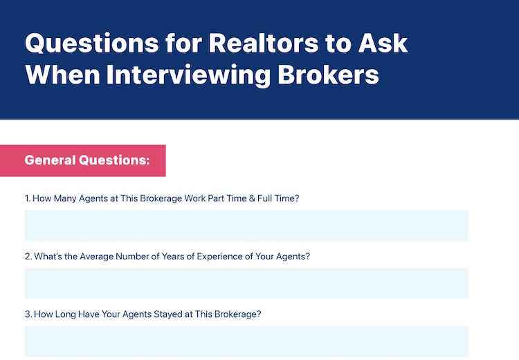 Questions for Realtors to Ask When Interviewing Brokers.