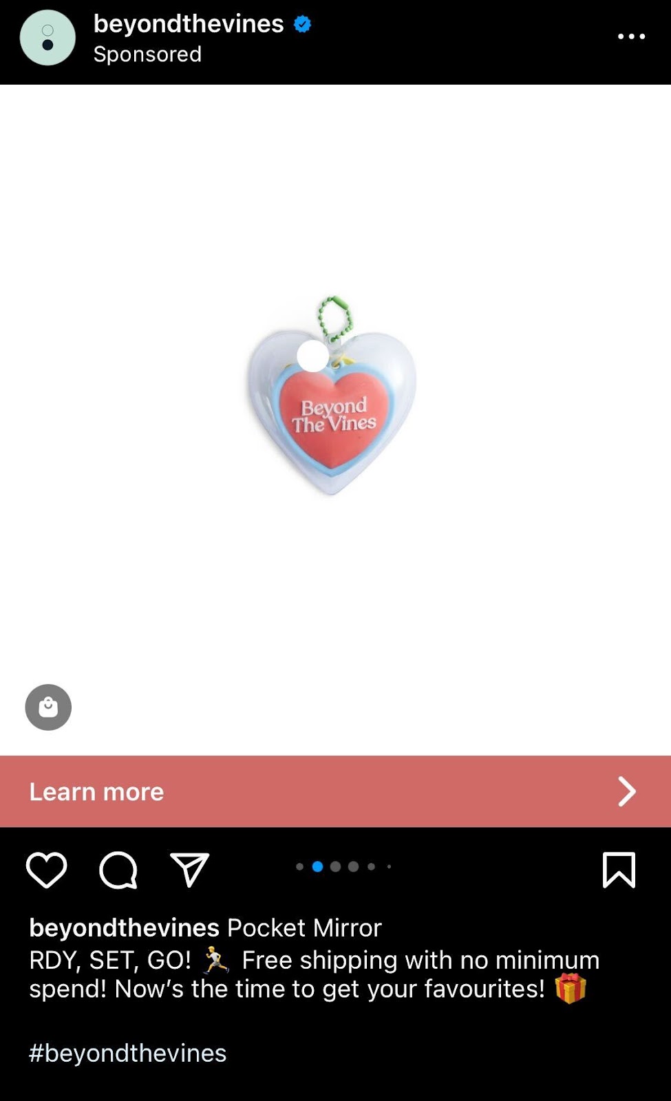 Carousel ad on Instagram from a retail brand