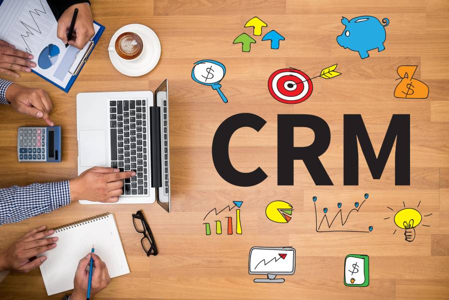 Image showing CRM word