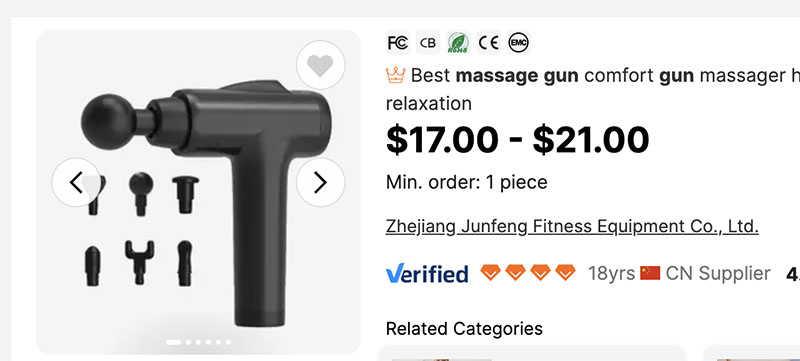 Massage gun wholesale Alibaba pricing.