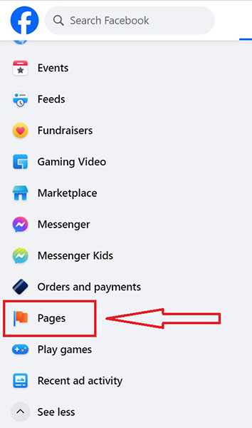 Screenshot of how to create Facebook business page.