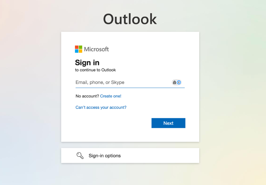 Microsoft Outlook's prompt to sign in to your account.