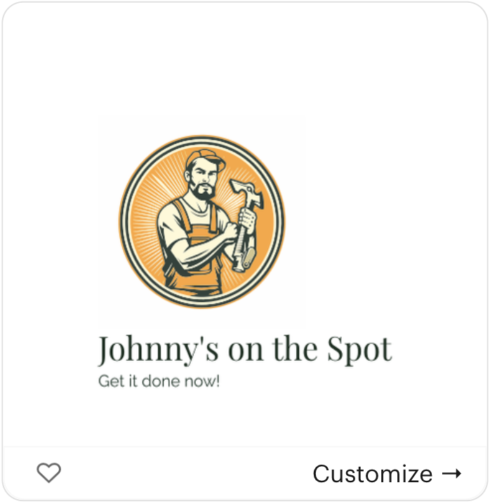 Examples of logo variations created by VistaPrint's logo maker for business named: "Johnny's on the Spot"