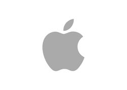 Grey logo of Apple