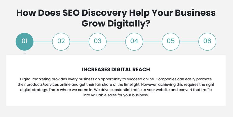 SEO Discovery showing how it can help businesses grow digitally.