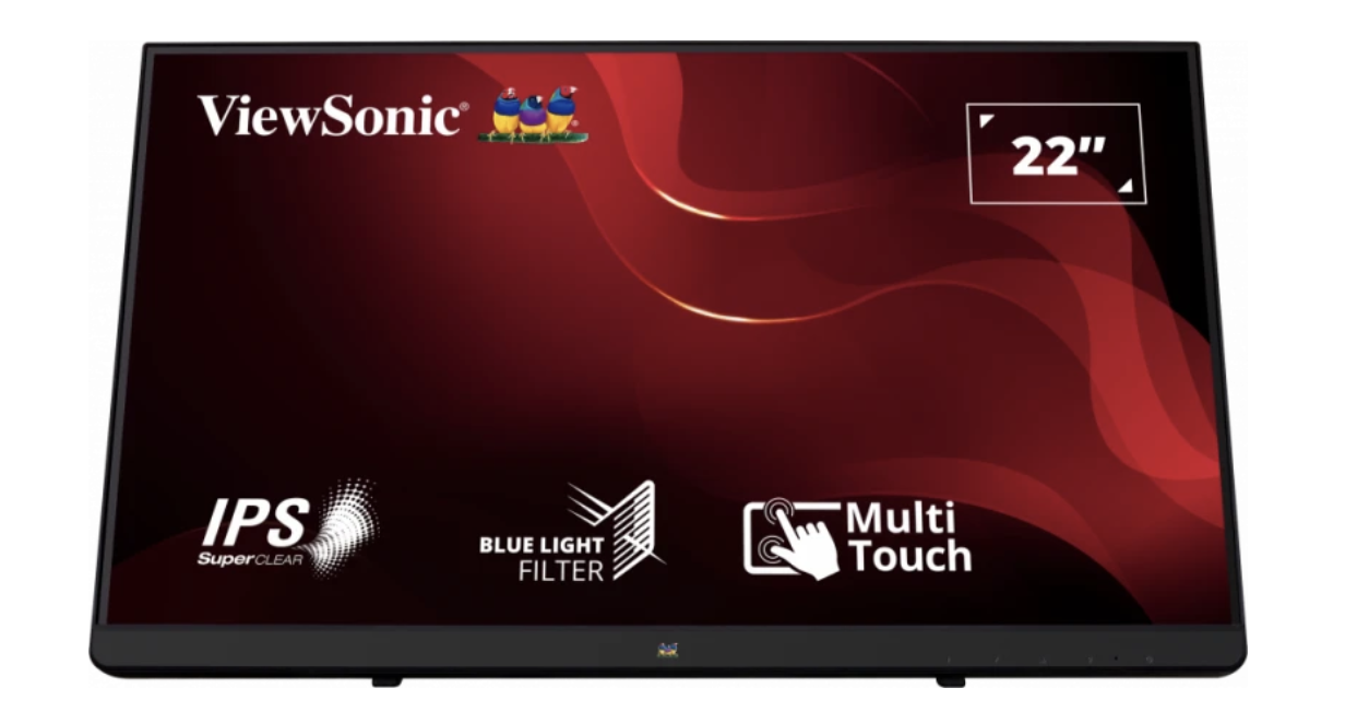 ViewSonic's multi-touch display with technical specifications detailed on the product.