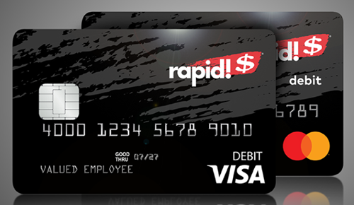 rapid! PayCard card sample.
