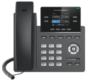 The Grandstream GRP2612W deskphone.