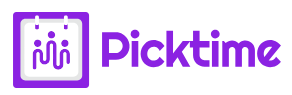 Picktime logo.