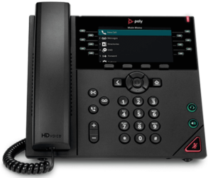 the Polycom VVX 450 deskphone.