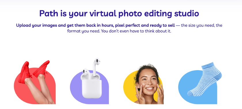 Path virtual photo editing studio homepage.