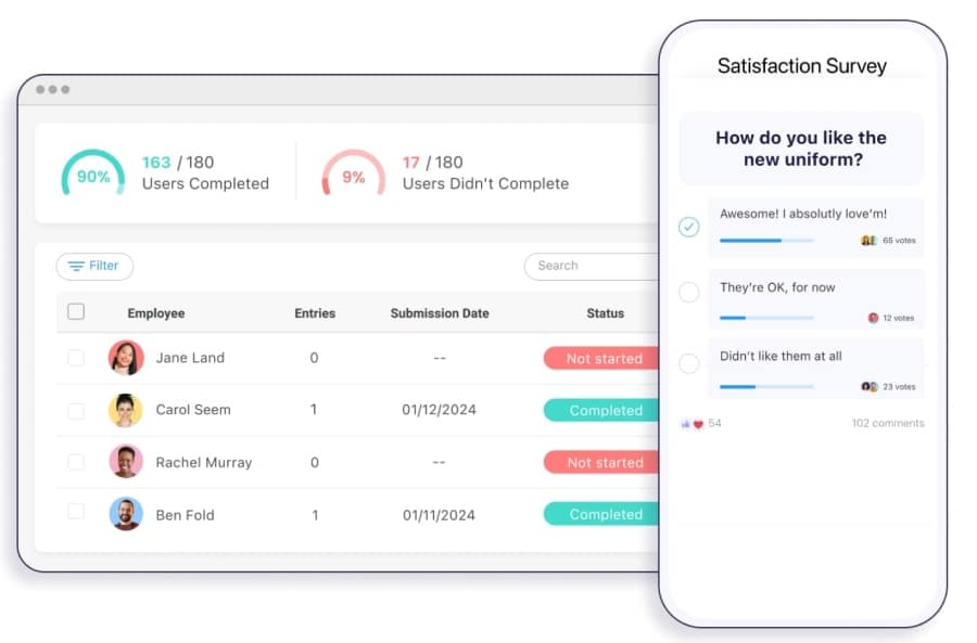 Connecteam's pulse survey.