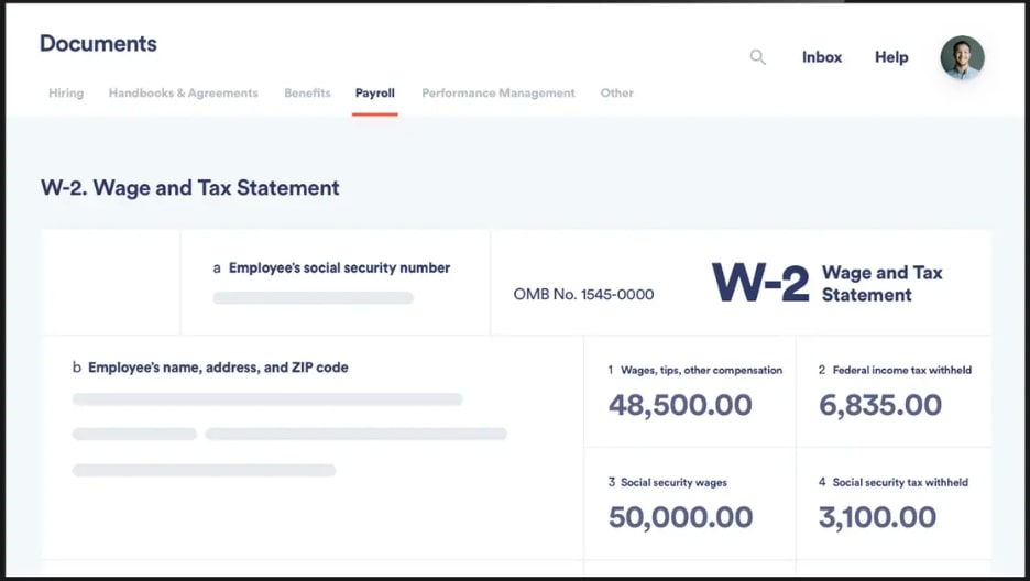 TriNet's Payroll dashboard