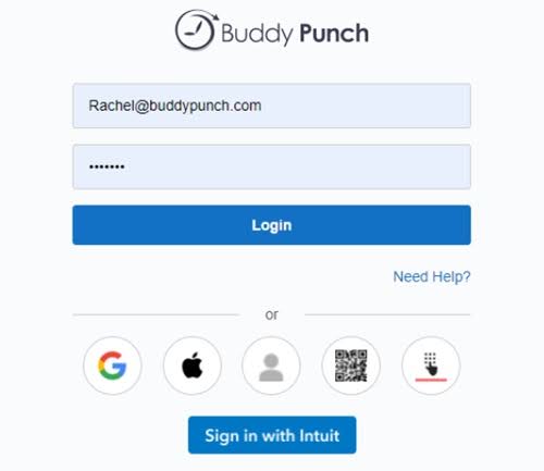 Buddy Punch clock-in/out options