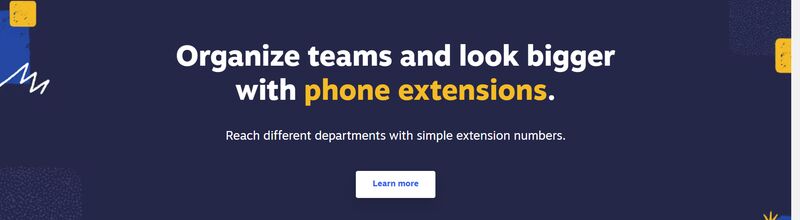 Nextiva Ad explaining the benefits of phone extensions.