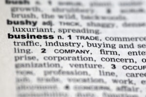 dictionary with business details