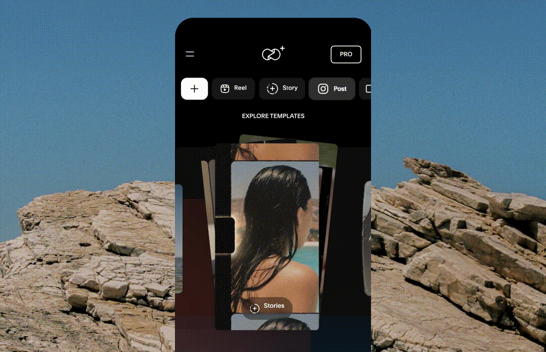 The Unfold 9.0 app in Squarespace for shooting, editing, and adding visual effects to brand social media videos for quick integration into a Squarespace website.