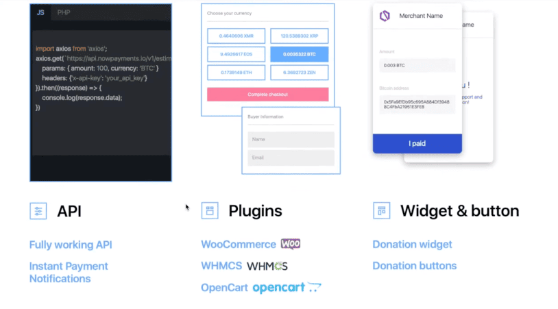 List of NOWpayments integration options