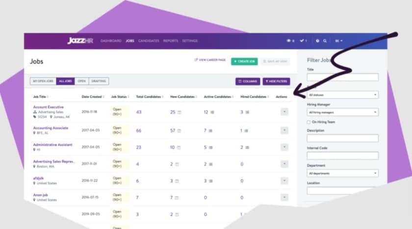 JazzHR has bulk actions that minimize manual tasks.