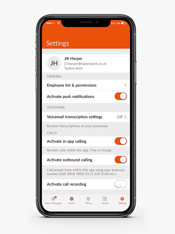 Moneypenny app.