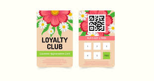 A sample loyalty card postcard from a boutique.