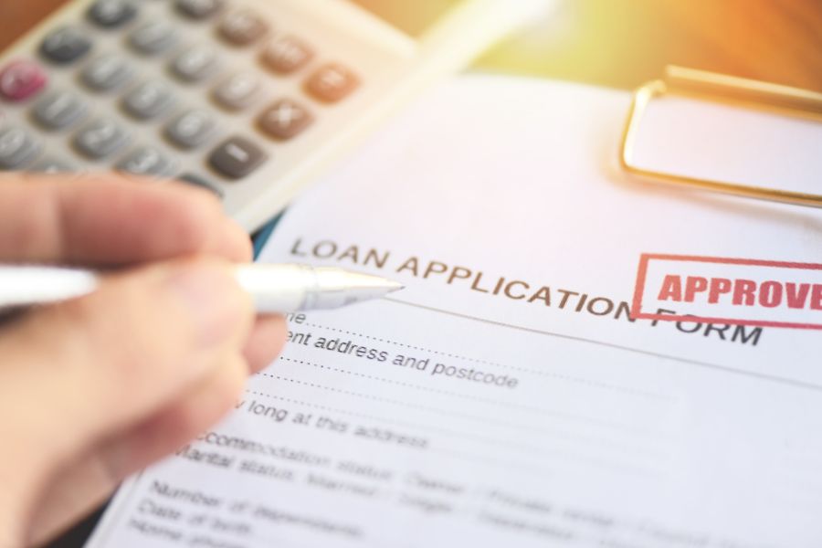 Loan application form.