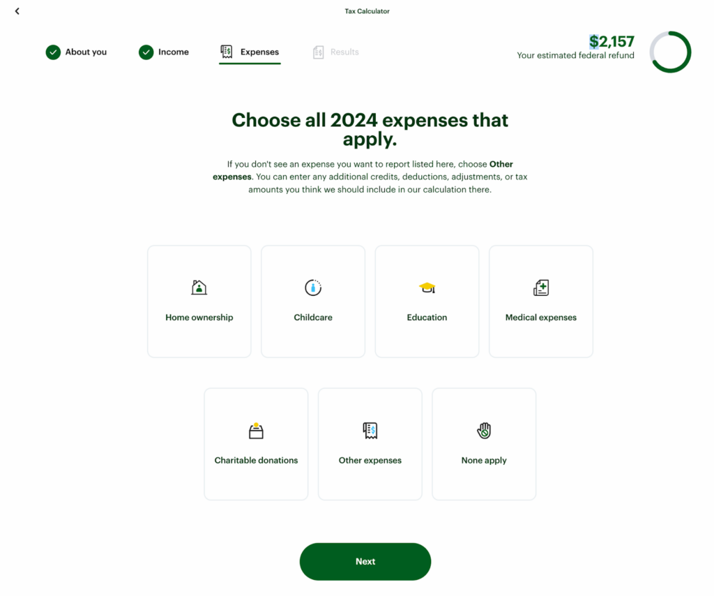 H&R Block Tax Calculator