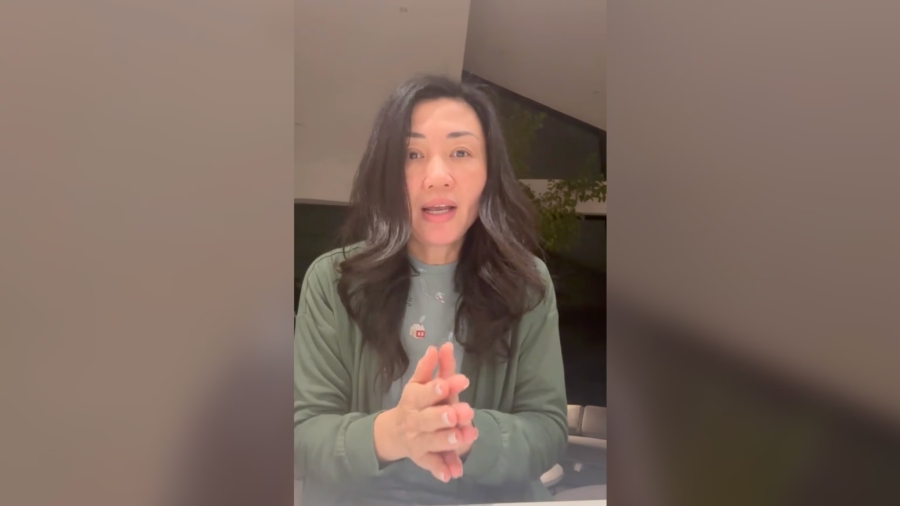 A screenshot of Kyte Baby founder Ying Liu's apology on TikTok.