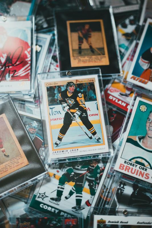 Card with Hockey Players.