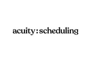 Acuity Scheduling logo in white background