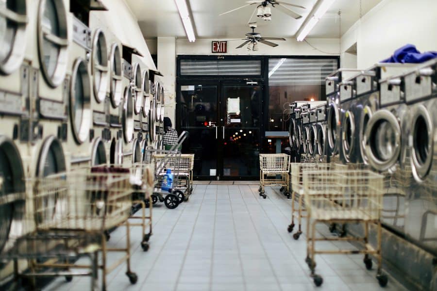 Empty laundry shop.