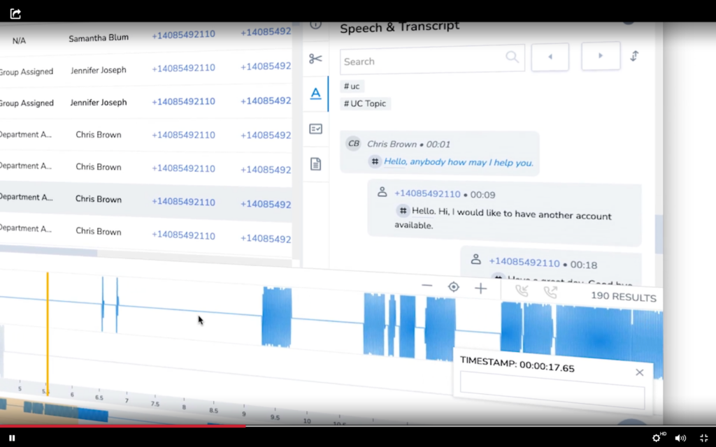 Sample call transcription automation via 8x8.