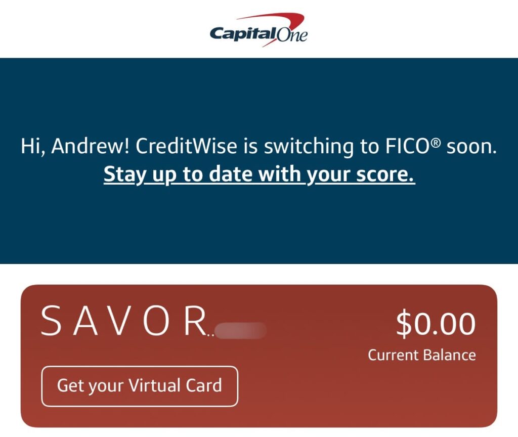 From the Capital One mobile app, you can quickly and easily generate a virtual credit card number at the click of a button
