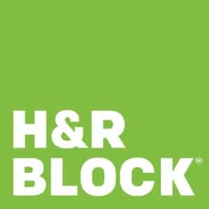 H&R Block logo.