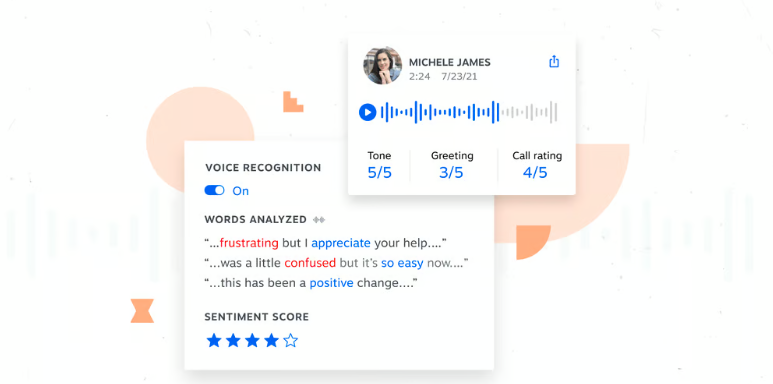 Demonstration of the voice recognition technology that analyzes calls and creates a sentiment analysis.